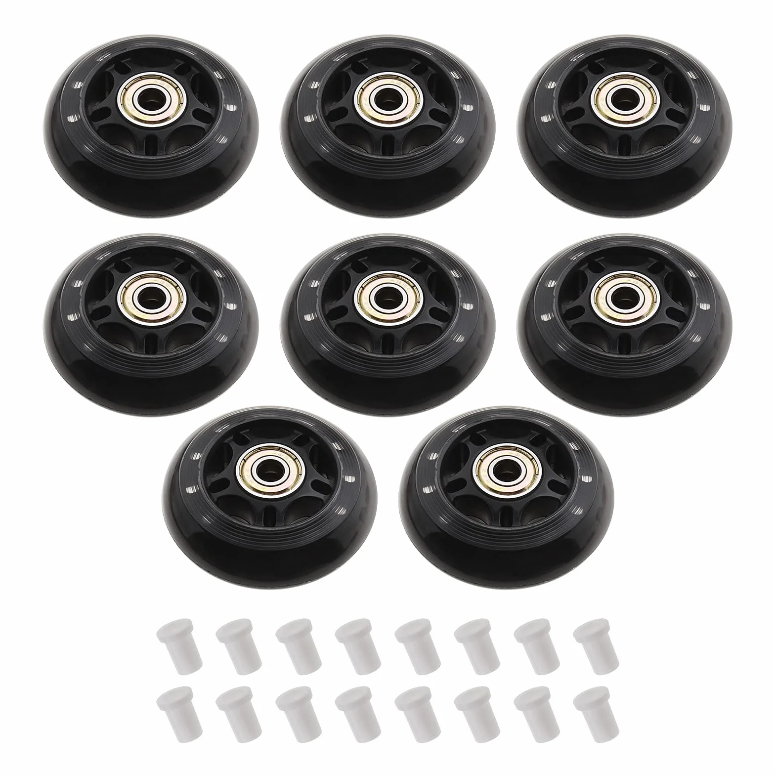 ECSiNG 8pcs Roues de Patinage 70mm 82A avec Roulement ABEC-7 608ZZ pour Garçons et Filles Équitation Récréative en Plein Air
