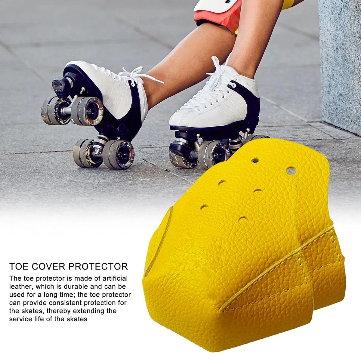 Toe Caps Roller Skates - Quad Roller Hockey Skate Toe Caps, Toe Cap Guard Protectors, Roller Skate Toe Guards for Quad Roller Skate Protection