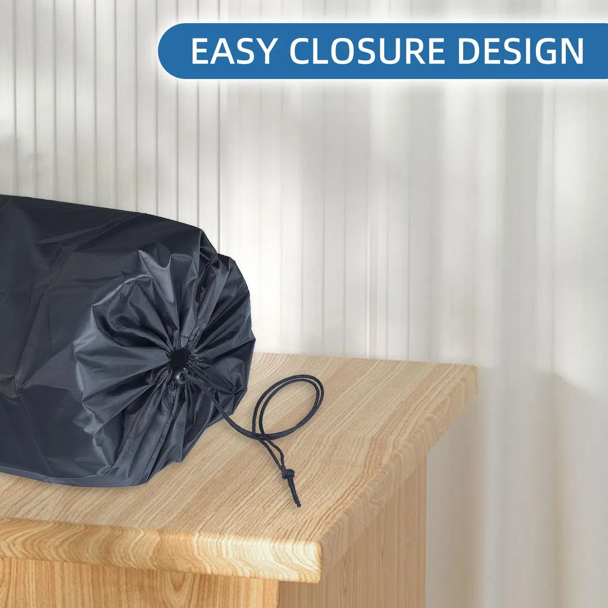 Lot de 2 sacs de rangement pour tapis de 61 x 40 cm - Noir - Sac de déménagement enroulé en tissu Oxford pour tapis - Sacs de rangement avec cordon de serrage