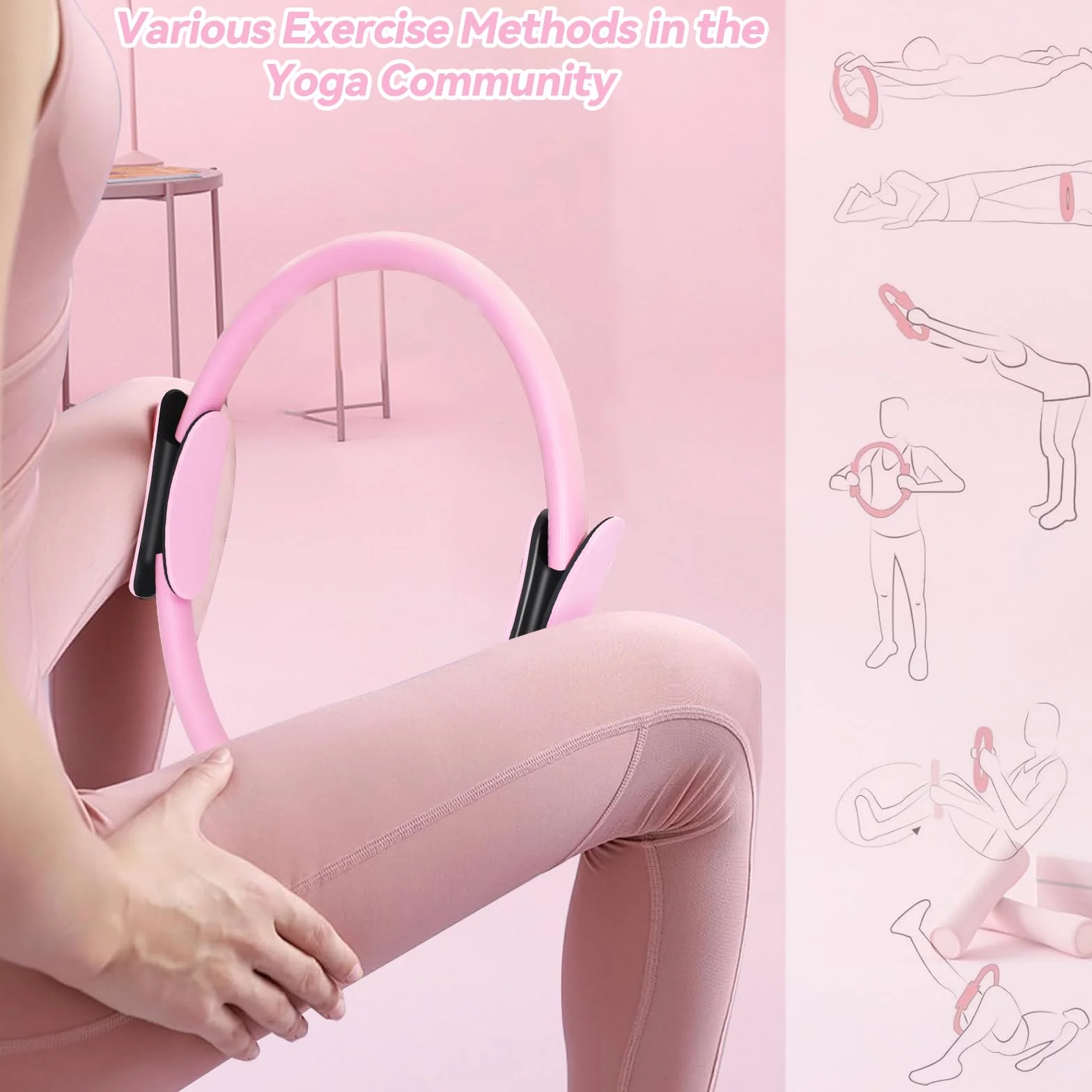 Kit Pilates Essentials,13Pcs Kit Pilates Portable Maison, Kits De Yoga Et Pilates, pour Pilates, pour Musculation