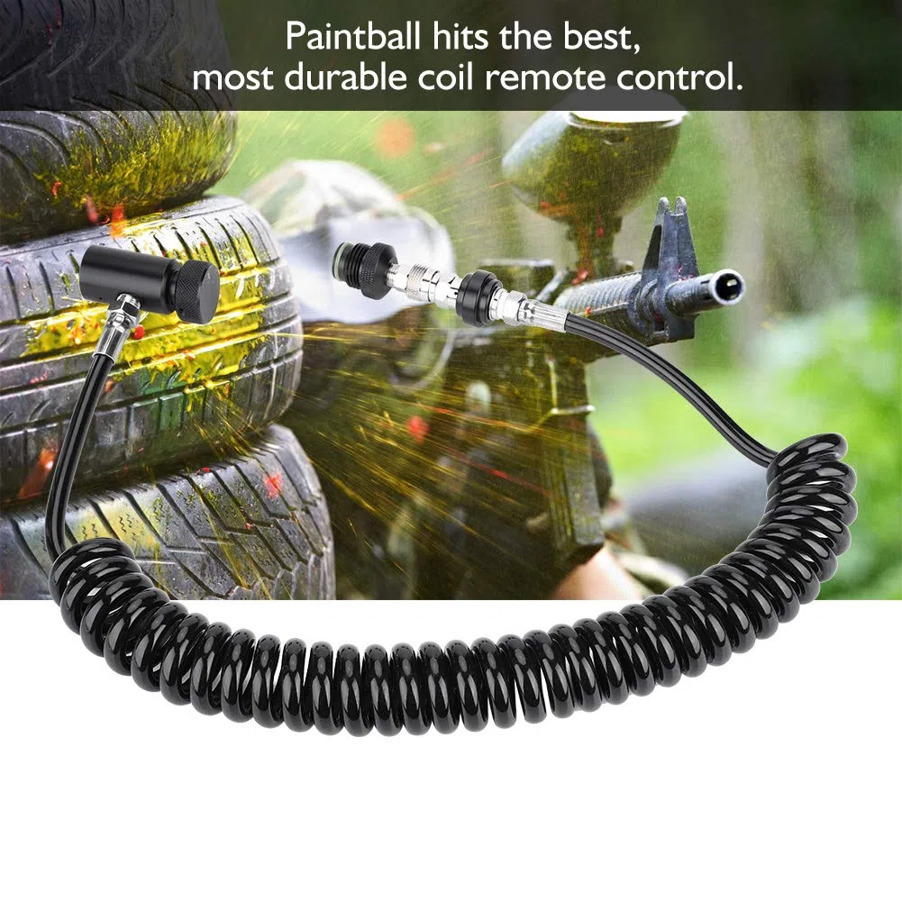 Marqueur de Paintball, Bobine à Distance, Tuyau de Valve de Connexion de Cylindre, Tuyau Ondulé, équipement D'équipement de Paintball, Régulateur Portable Durable, Purgeur à Distance de Paintball, Pai