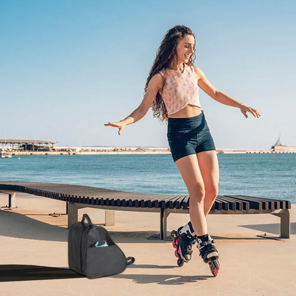 Sac à Patins à Roulette,Portable Sac Patins à Glace Sac pour Roller Femme Homme Respirant Sac de Chaussures de Patinage Sac de Rangement de Patins en Tissu Oxford Sac de Transport pour Patin