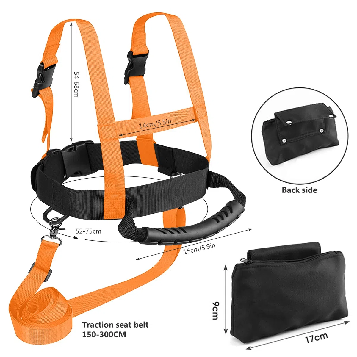Harnais de Ski pour Enfants, Entraîneur de Harnais Ski, Harnais d'entraînement avec Laisse et Sac Amovibles, Harnais Sécurité le Ski pour Enfants, Skateboard, Ski, Entraînement de Patinage sur Glace