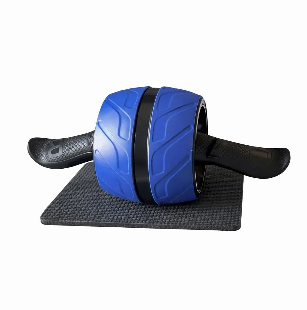 Roue Abdominale Double Ultra Stable avec Tapis Genoux – AB Roller Wheel Fitness avec Poignées Antidérapantes – Appareil Musculation Maison pour Abdos & Gainage