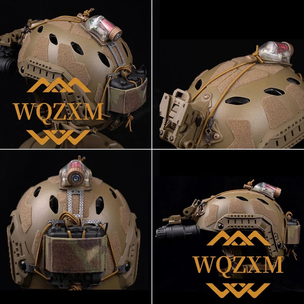 Boîte de Rangement pour Batterie NVG Tactique PVS31, Pochette pour Casque, système de rétention Rapide du Casque, Accessoire réglable pour Casque de Paintball et Airsoft(CP)