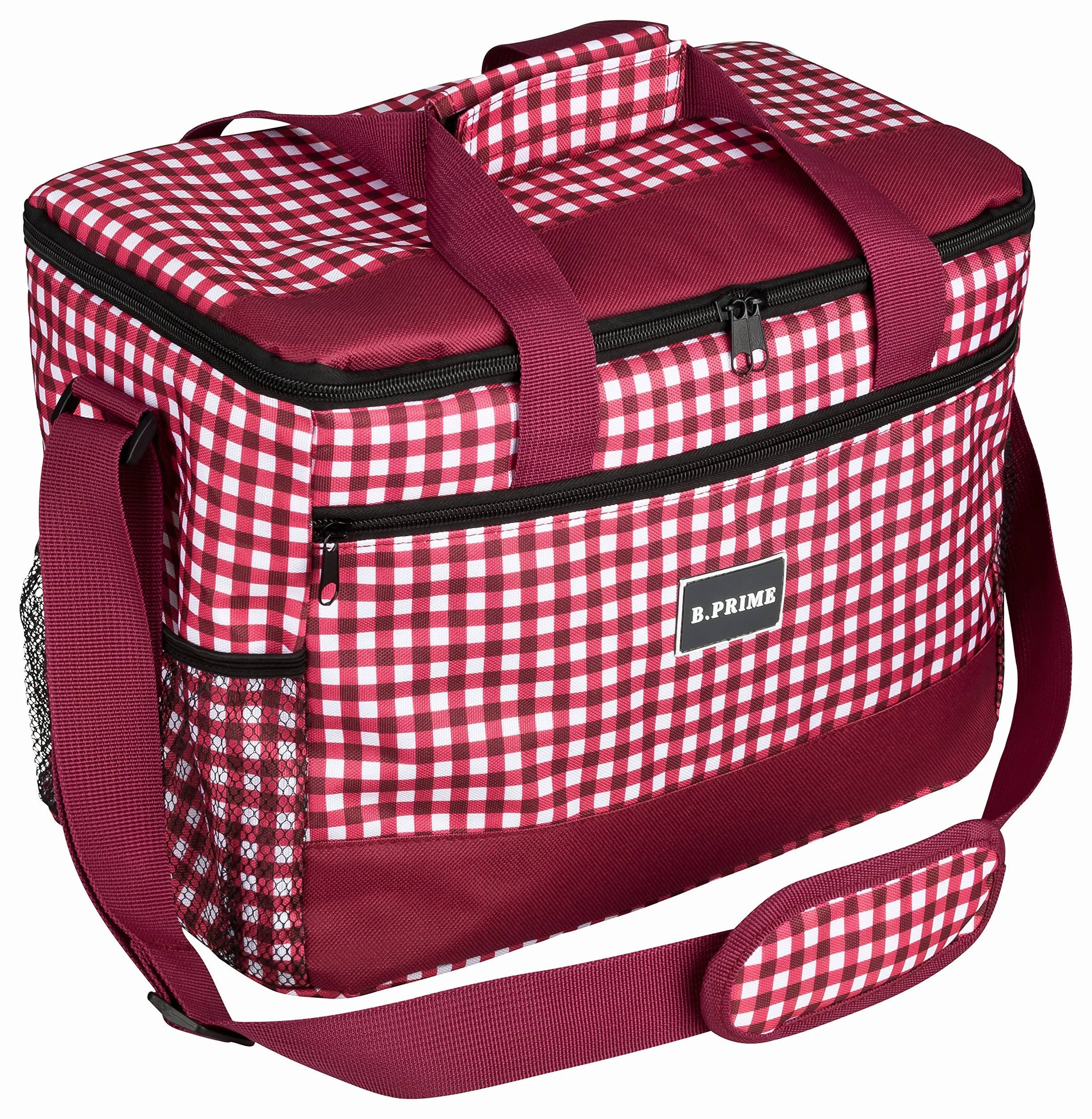 B.PRIME Sac Isotherme 20L Classic I 36x26x22cm I Glacière Souple Isotherme I Sac de Pique-Nique I Glacière Camping I Pique-Nique I Outdoor I Extérieur I Voyage I Courses I Auto I Différents Coloris