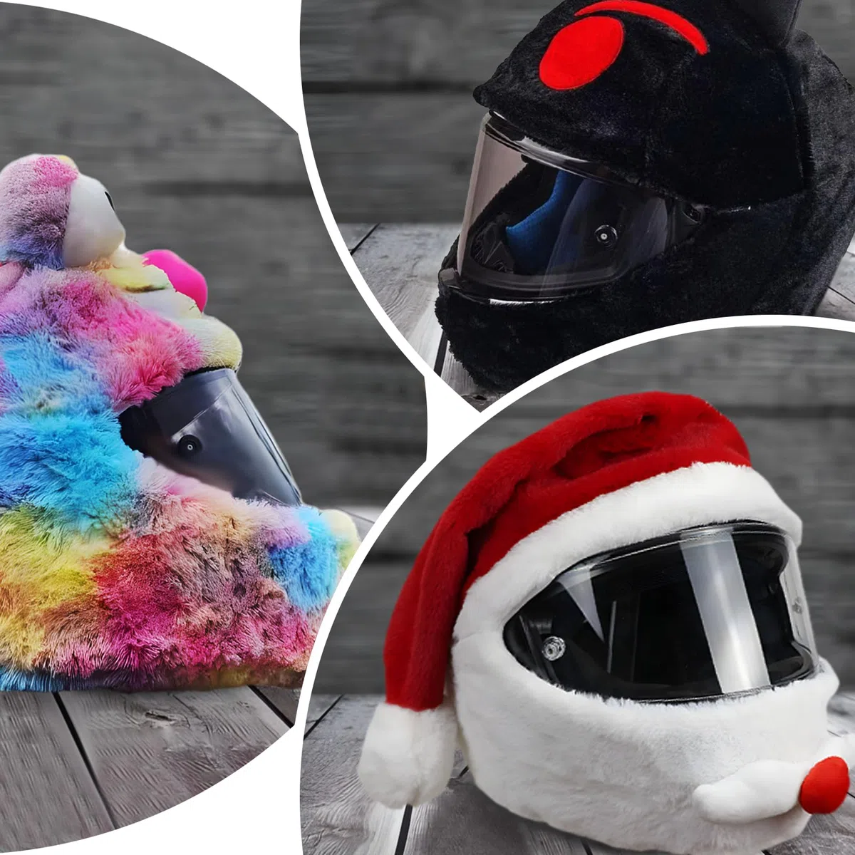 Housse De Casque Moto Peluche, Accessoires pour Casques de Moto, Contre la Poussière, Les Chocs et Les Rayures, Couvre-Casque Intégral Personnalisé