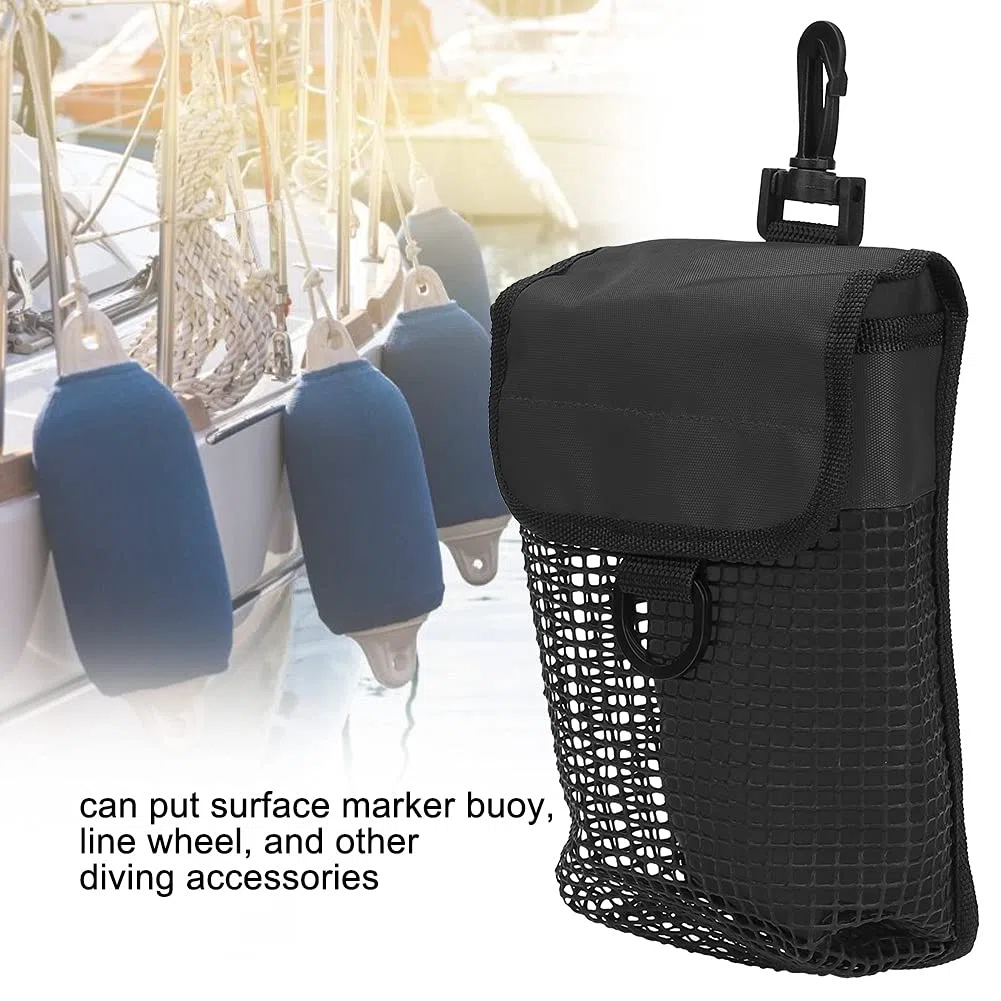 Tiiyee Sac de plongée en Maille pour plongée sous-Marine ou plongée en apnée, Sac de Sport Robuste équipement de plongée extérieur Portable léger en Maille de plongée avec Boucle pour Chasse