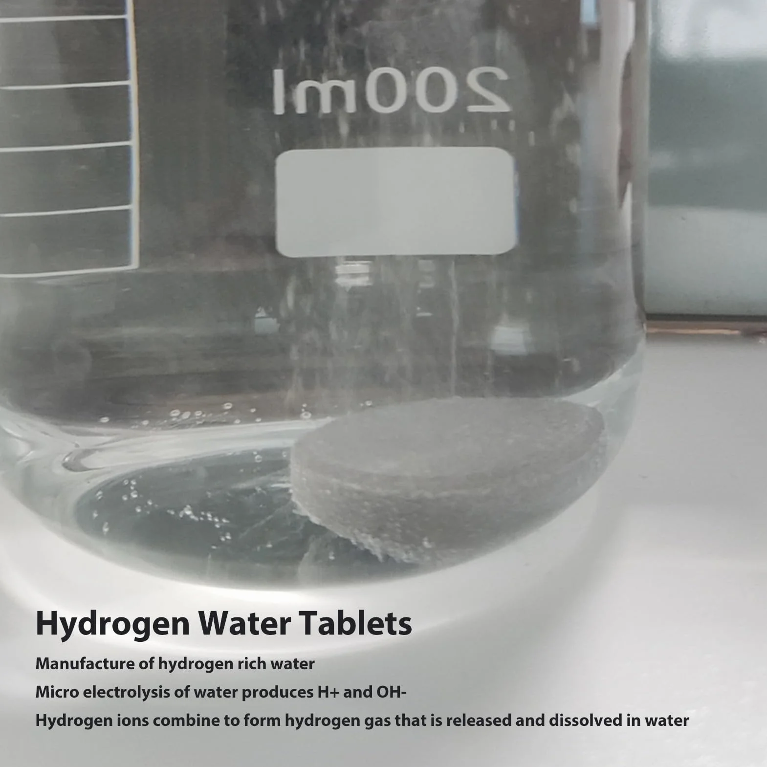 Lot de 15 comprimés d'hydrogène moléculaire en céramique solide pour la production d'eau riche en hydrogène, dissout les oligo-éléments pour compléter le corps, avec micro électrolyse