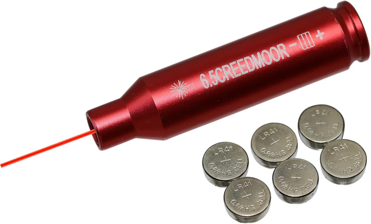 6.5CREEDMOOR Bore Sight Cartouche Red Dot avec 2 Jeux de Piles