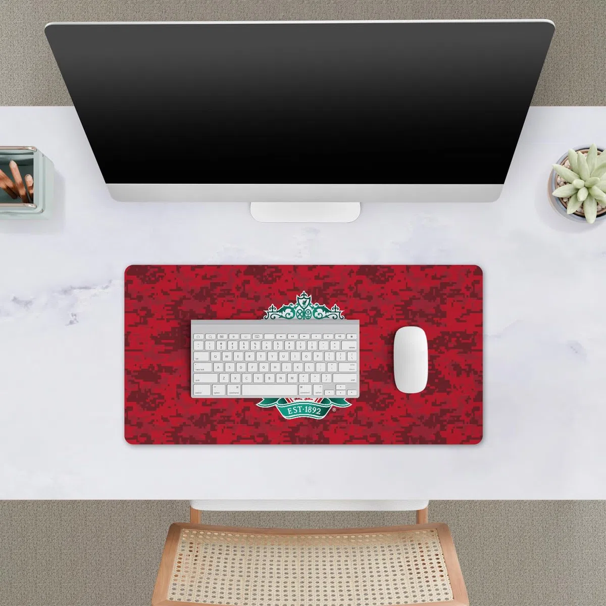 Head Case Designs sous Licence Officielle Liverpool Football Club Blason Camouflage Numérique Graphismes 23.62 x 11.81 x 0.12 inches (600 x 300 mm) - L Tapis De Souris pour Jeux Bureau PC Clavier
