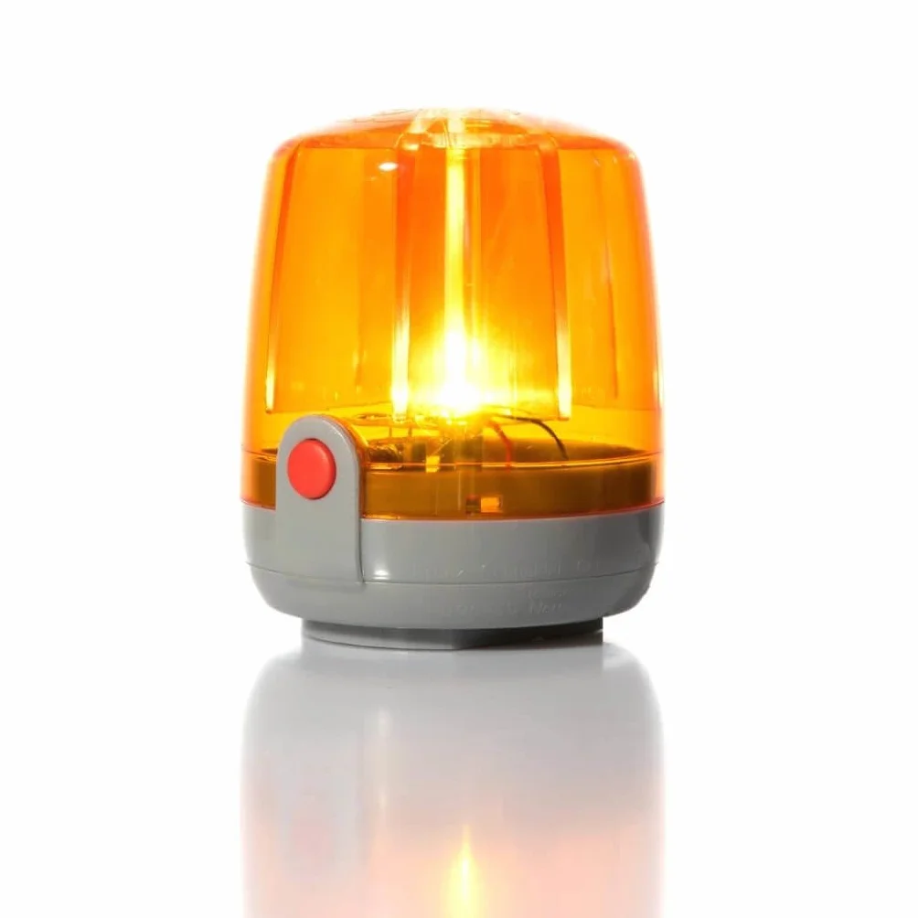 Rolly Toys Feu clignotant rollyFlashlight (Feu clignotant orange, Gyrophare avec support de montage, Pour les véhicules pour enfants, Fonctionne sur piles) 409556