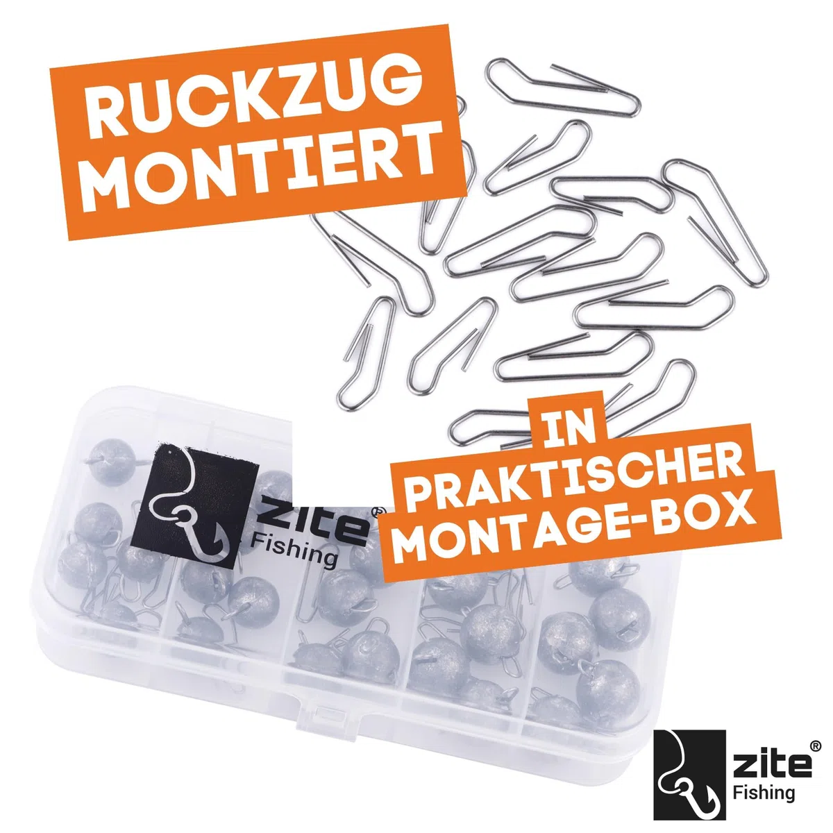 Zite Fishing Cheburashka Plomb Tête Système de Changement - Rapide Plomb Kit - 30 Bottom Jig Boules - 6-14g