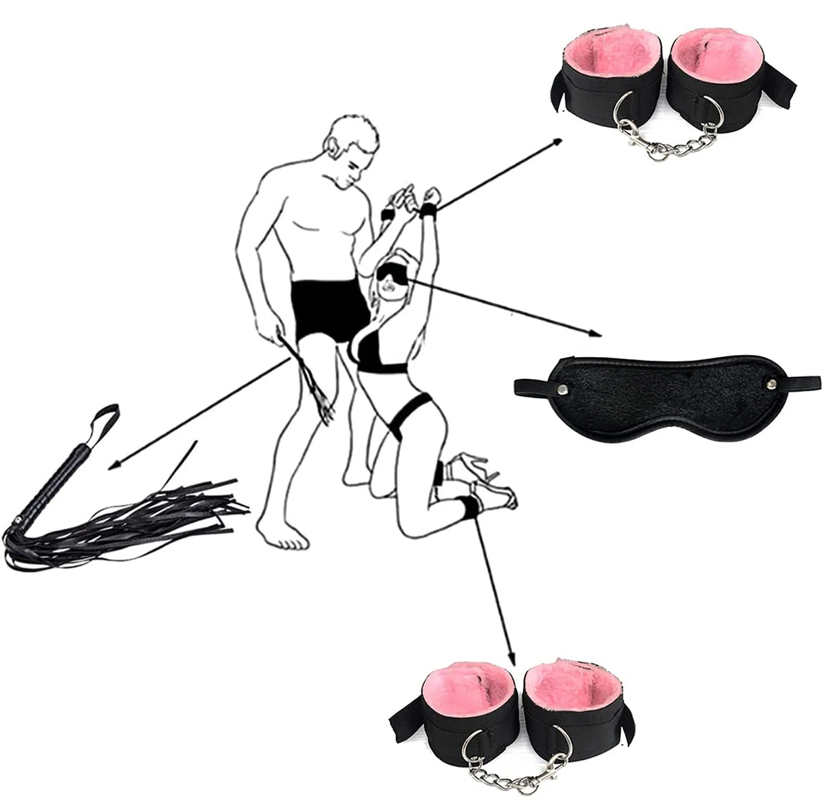 Ensemble De 10 PièCes D'Accessoires De Fitness en Nylon Rose Yoga Set avec Bretelles Et Sangles D'EntraîNement pour Les Jambes Hand Leg Strength Training - K32