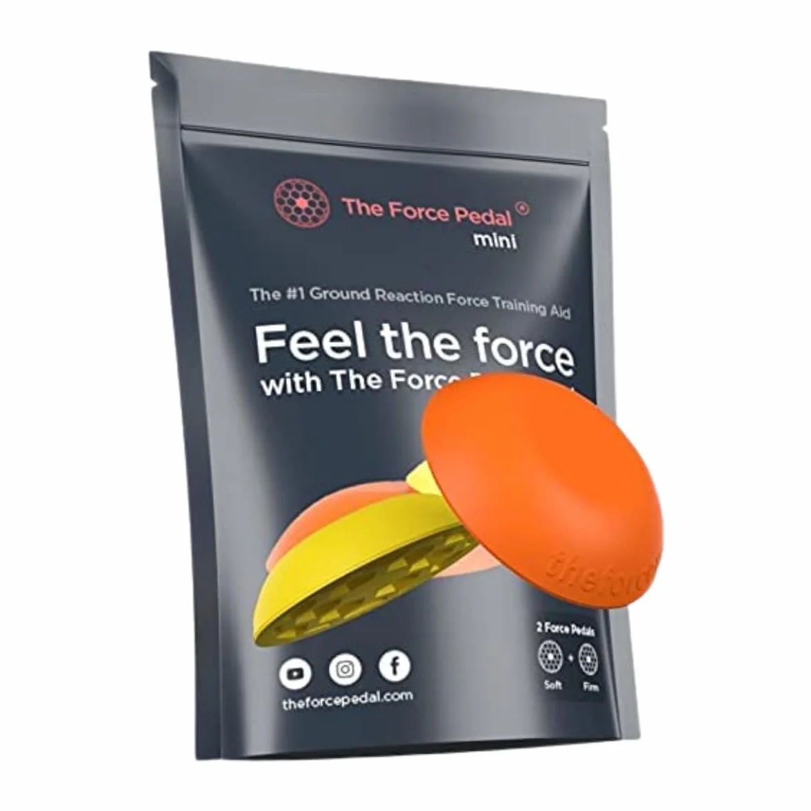 The Force Pedal Mini - Aide à l'entraînement - Augmente ta Vitesse de Club - Améliore ta stabilité pour être Plus précis au Approche et Putting - 2 pédales