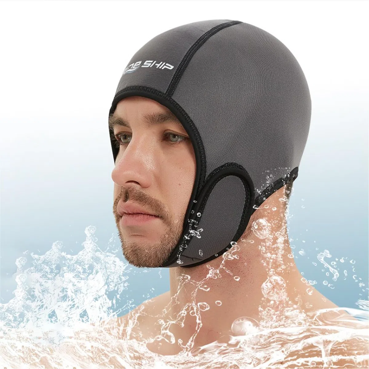Cagoule de plongée Chapeau de Natation avec mentonnière Bonnet sous Casque Moto pour Aventures sous-Marines et Natation en Hiver