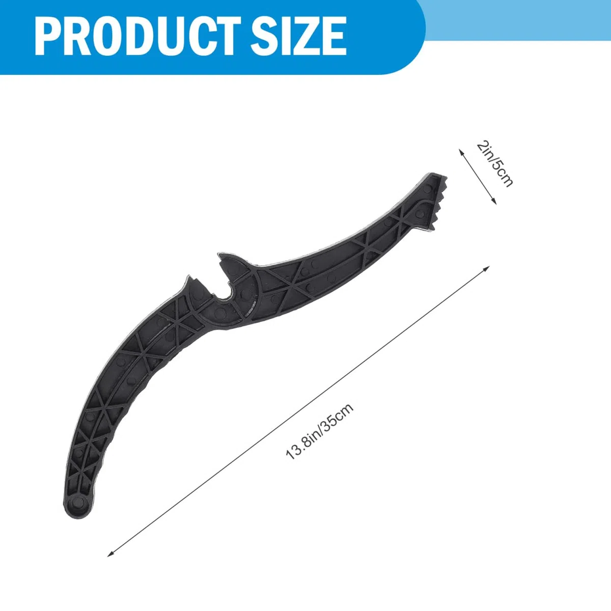 PoignéE De Frein pour Snowboard en Plastique Noir avec Corde - Accessoire De Ski 35X5X1.3Cm pour Une Utilisation en Plein Air