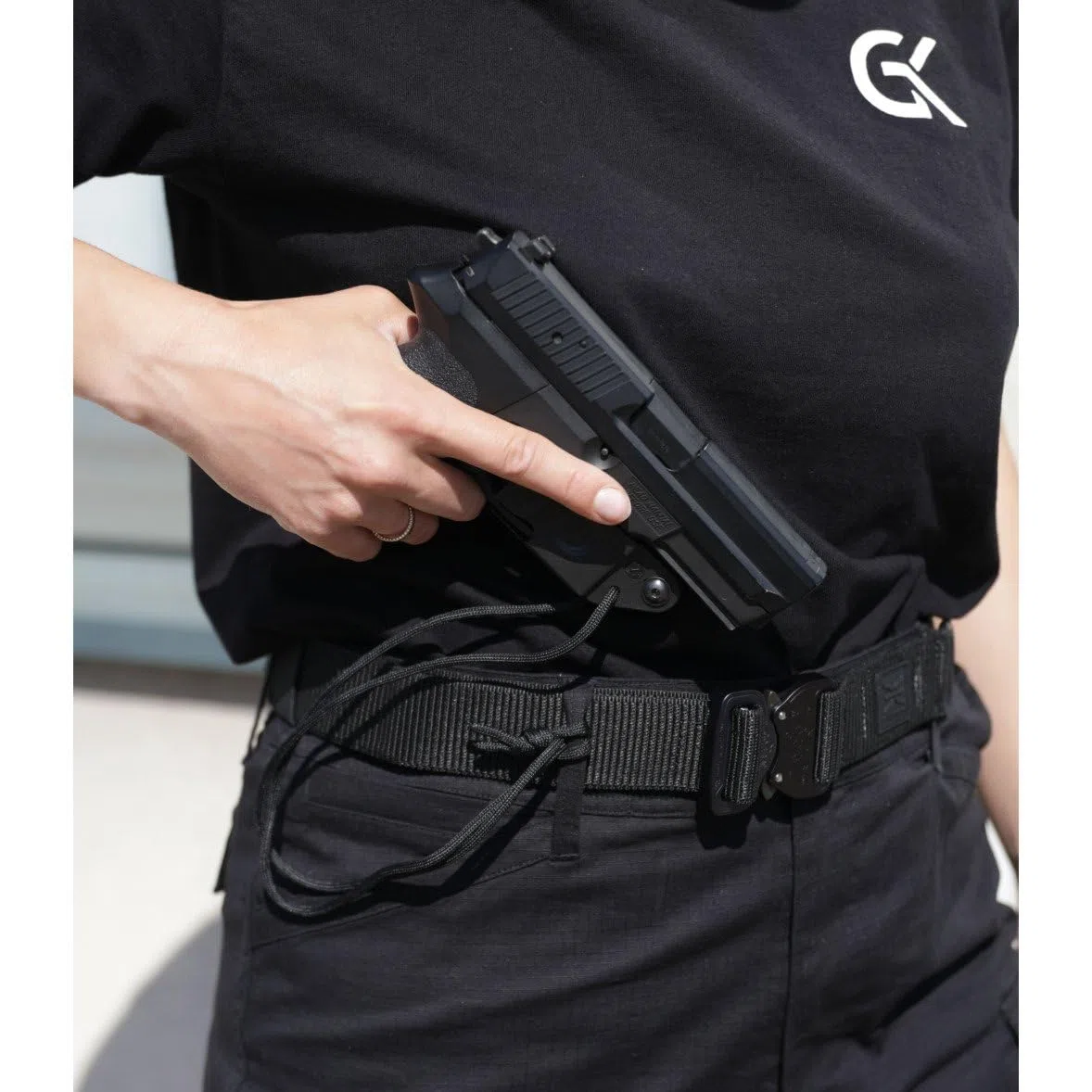 Inside universel ambidextre avec système STG et paracorde - Noir - GK