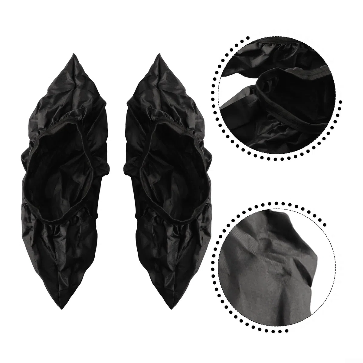 Lot de 2 housses de protection de roues de patins à roulettes en tissu Oxford épais avec ouverture de bande élastique pour les roues de moins de 45 et 4 x 72 mm à 4 x 90 mm Noir