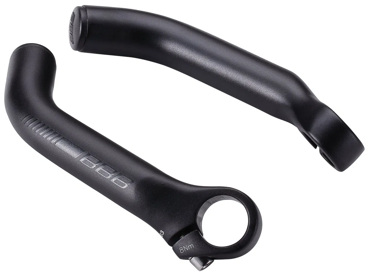 BBB Cycling Classic Bar Ends pour Une Prise Parfaite | Embouts de Guidon en Aluminium en Une Seule Pièce avec Design Courbé | 150mm | BBE-07