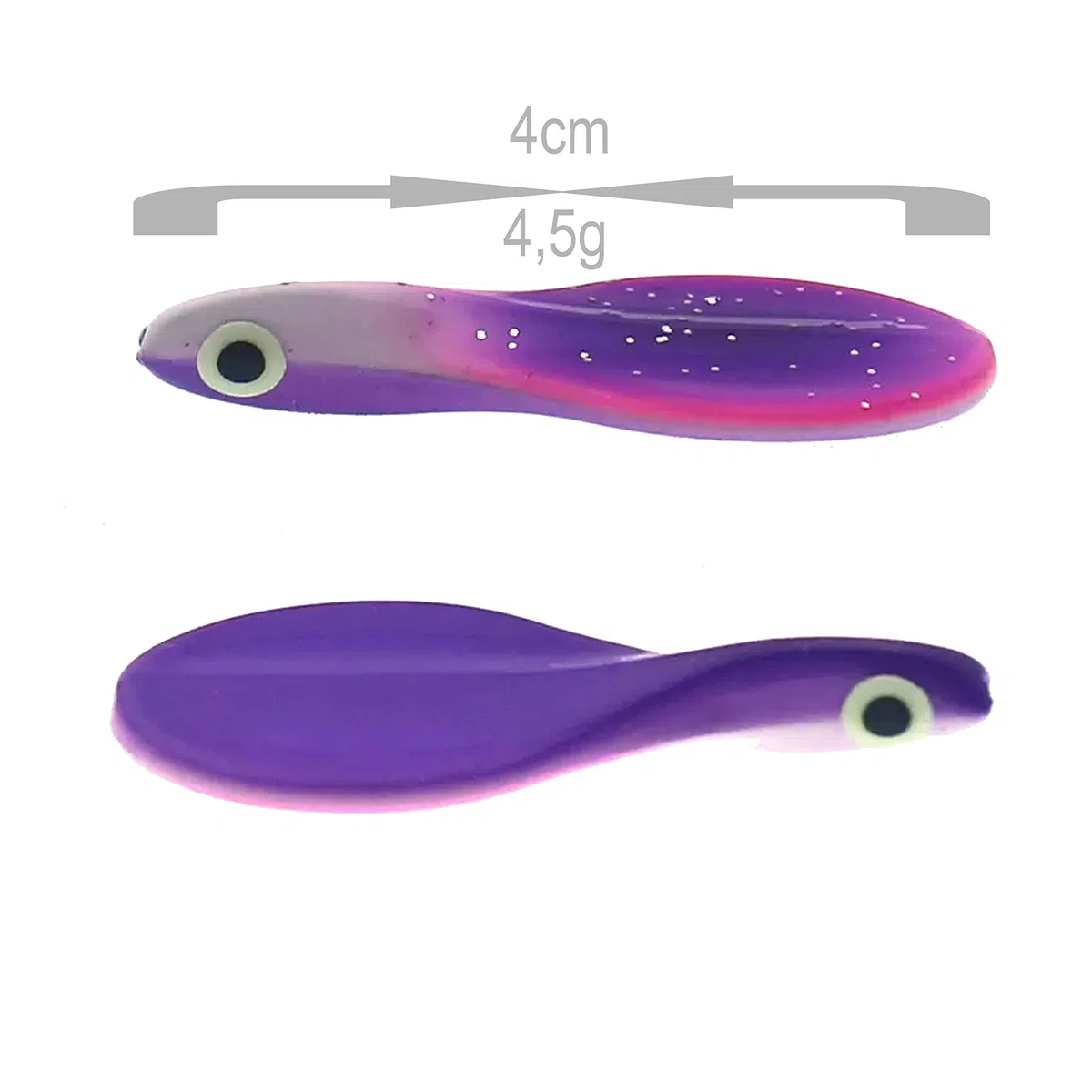 Inline Spoon Truite en boîte | UV Actif et Yeux 3D Autoluminescents | Leurre de Passage pour la Truite Inliner Spoon Inline Spoons de Passage Kit de pêche à la Truite Magic Spoon