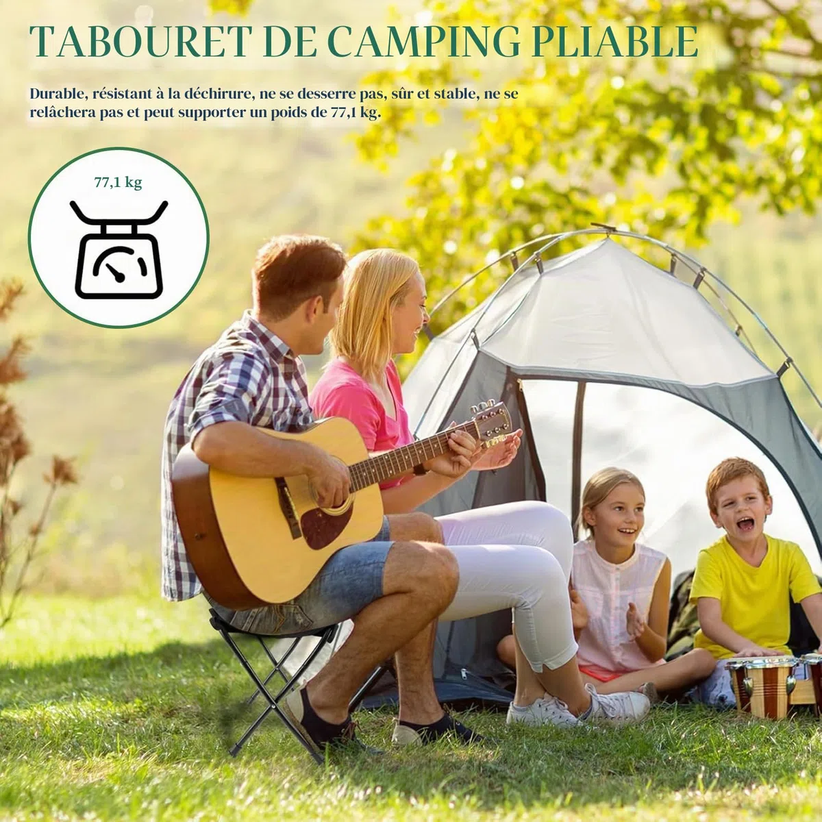 Tabouret de Camping,2 Pièces Siège de Camping Portable 30cm,Tabouret Pliable de Camping,Mini Chaise Pliante Portable,Siège de Pêche,pour Voyage,Pêche