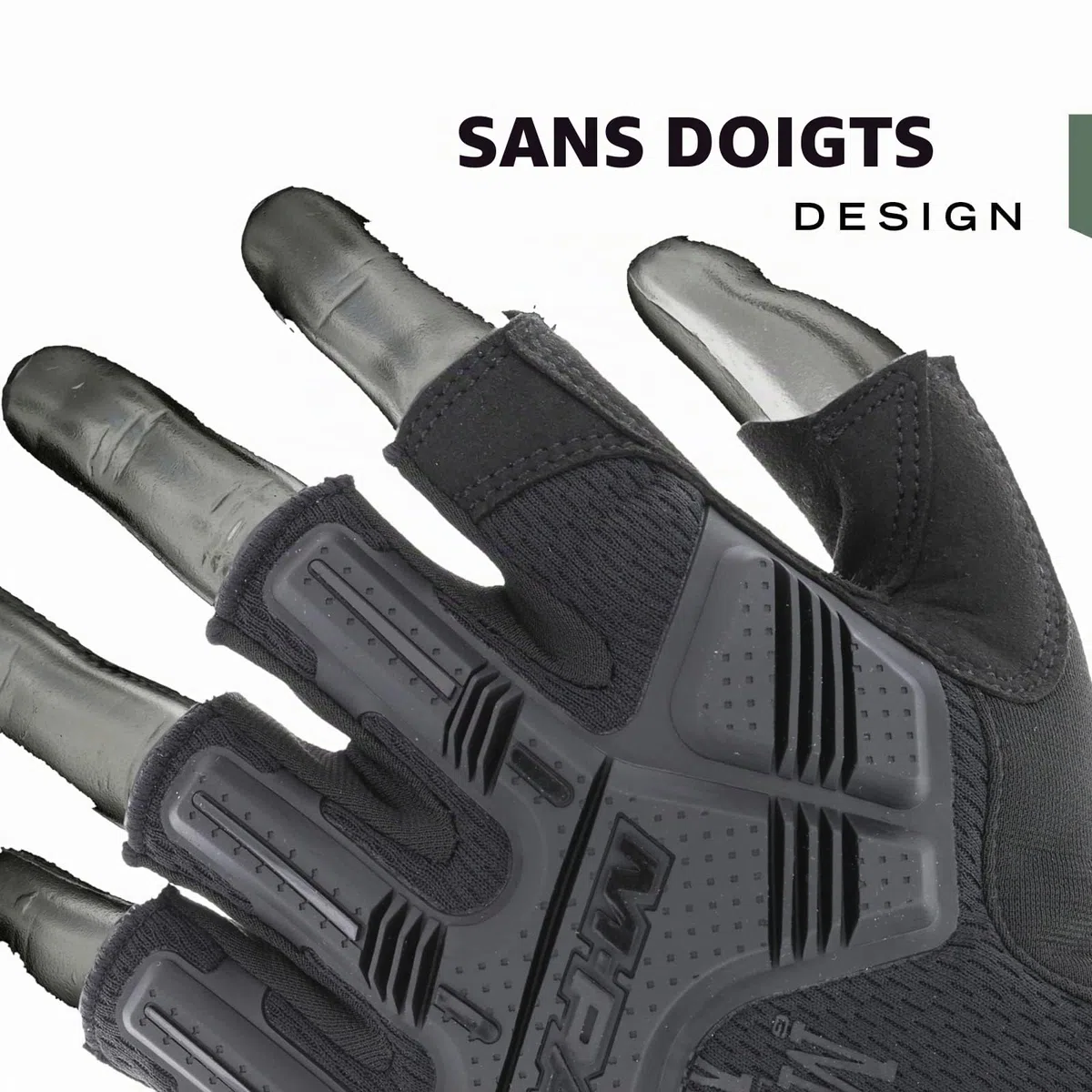 Mechanix Wear - M-Pact Fingerless Covert Gants (X-Large, Noir)
