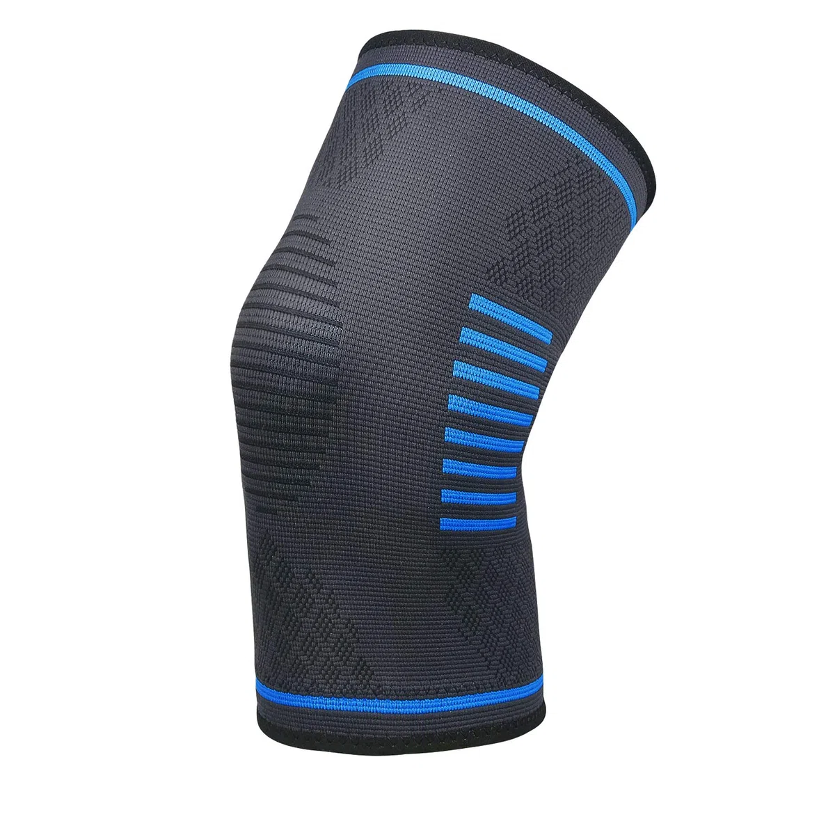 Set de 2 Genouillères Sport Rotulienne et ligamentaire. Genouillère de maintien. Respirante et antidérapant. Jambe gauche et droite. Pour course à pied/Crossfit/Cyclisme/etc. (Bleue, M)