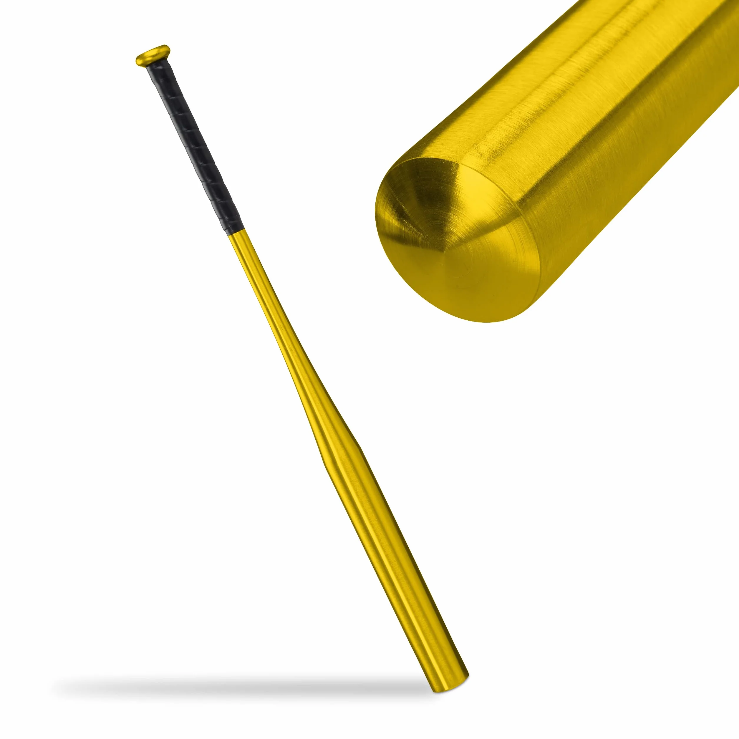 Relaxdays Batte de Baseball en Aluminium, 34 Pouces / 86 cm, Manche antidérapant, Accessoire en Aluminium, doré