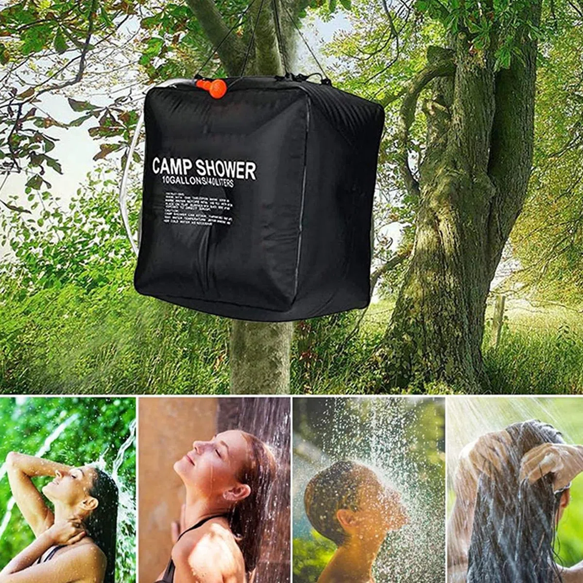 Sac à Eau 40L chauffé à l'énergie, Sac de Douche Solaire 40L Sac à Eau 40L chauffé à l'énergie Solaire Sac à Eau de Bain chauffé pour Le Camping pour l'extérieur