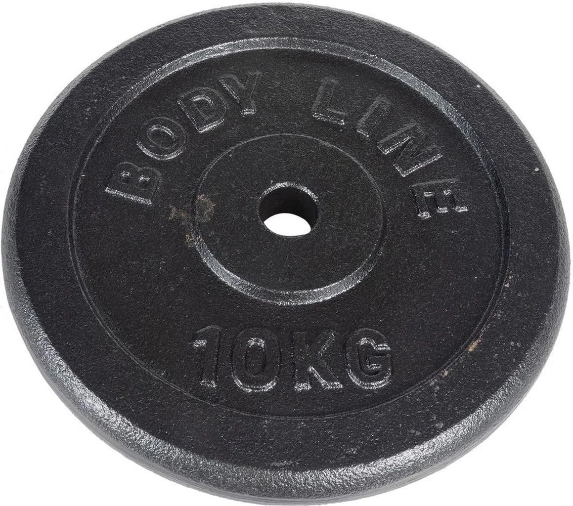 Bodyline Disque en fonte pour l'entraînement avec haltères, haltères et haltérophilie - diamètre 25 mm - pour la gym, le fitness, l'entraînement à domicile