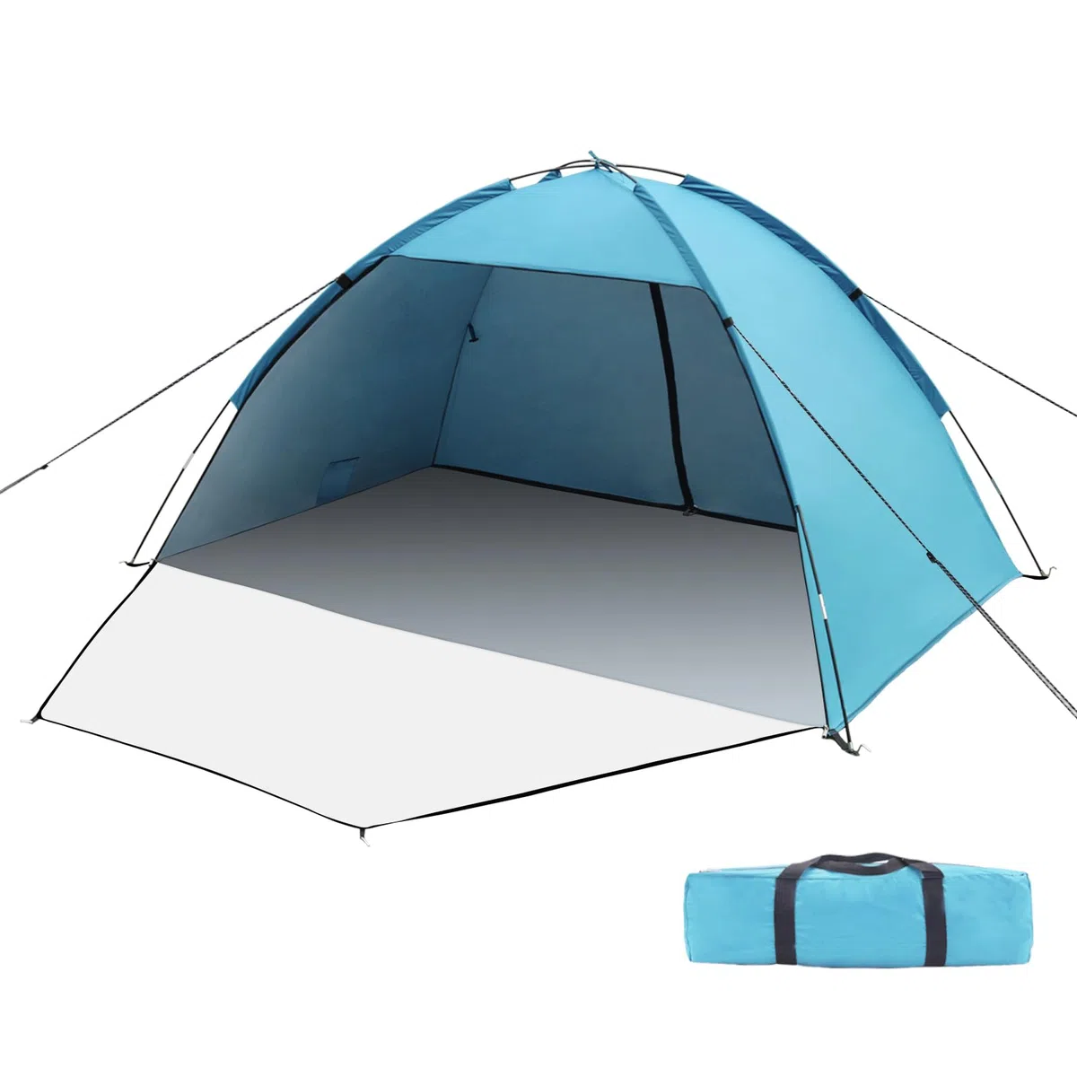 Tente de Plage pour 1-3 Personnes, Tente de Plage Anti UV, Abris de Plage Tente de Camping Poids Léger, Facile à Installer et Portable, pour Camping, Pêche, Pique-Nique, Jardin