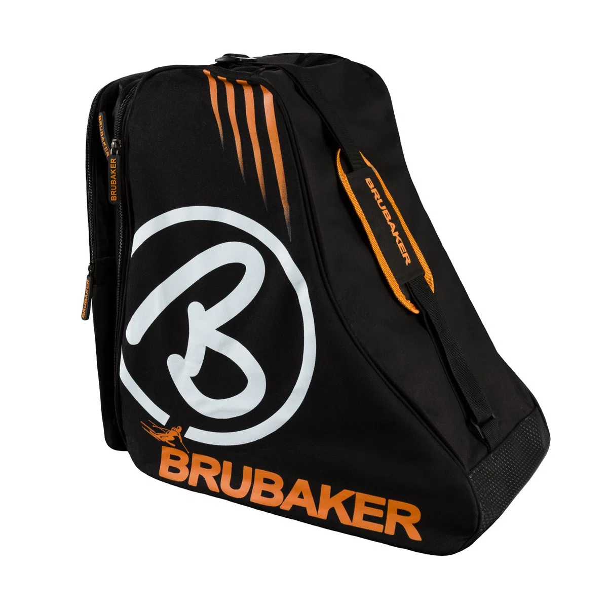 BRUBAKER ‘Davos’ - Sac à Chaussures de Ski, Sac Casque, Sac à Dos Ski - Noir/Orange