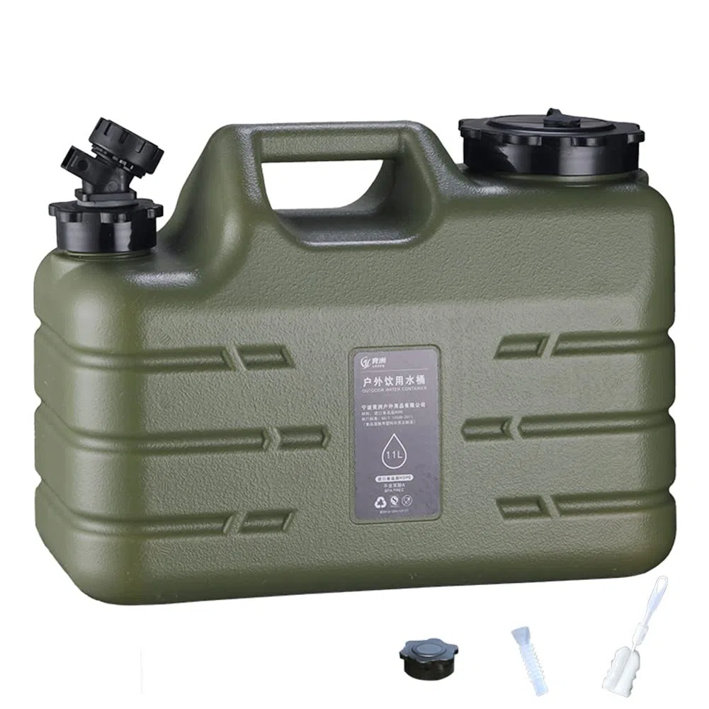 Starnearby Bidon d'eau avec Robinet 10L-25L, Réservoir d'eau Potable, Jerrican Alimentaire Camping, Conteneur d'eau sans BPA avec Robinet Amovible pour Camping, Randonnée, Barbecue, Pêche (11L)