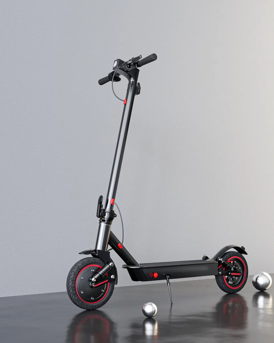 QnQ Trottinette électrique Adulte, avec Double Amortisseur, Moteur 500W/25KM/H, autonomie de 30 à 35 km, Batterie 36V 10.4 Ah, Pneu de 10'', 3 réglages de Vitesse, contrôle par l’Application