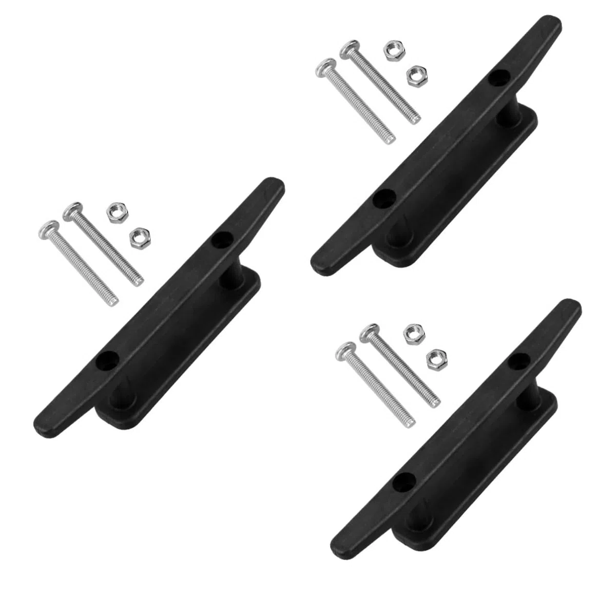 ibasenice Enrouleur de Corde d'ancre Accessoires pour Fixation Taquet de Bateau bouee Cordage Taquet de mât de Drapeau Marin Taquet de Corde Professionnel Acier Inoxydable Black