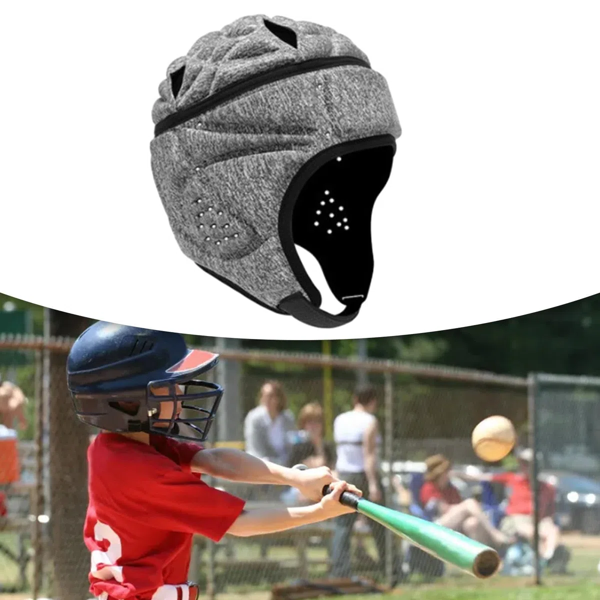 F Fityle Casque de Rugby pour Adultes, Couvre-Chef de Rugby, Rembourrage Doux, Casquette de Protection, Drapeau, Casque de Football pour Lanceur de Rugby,