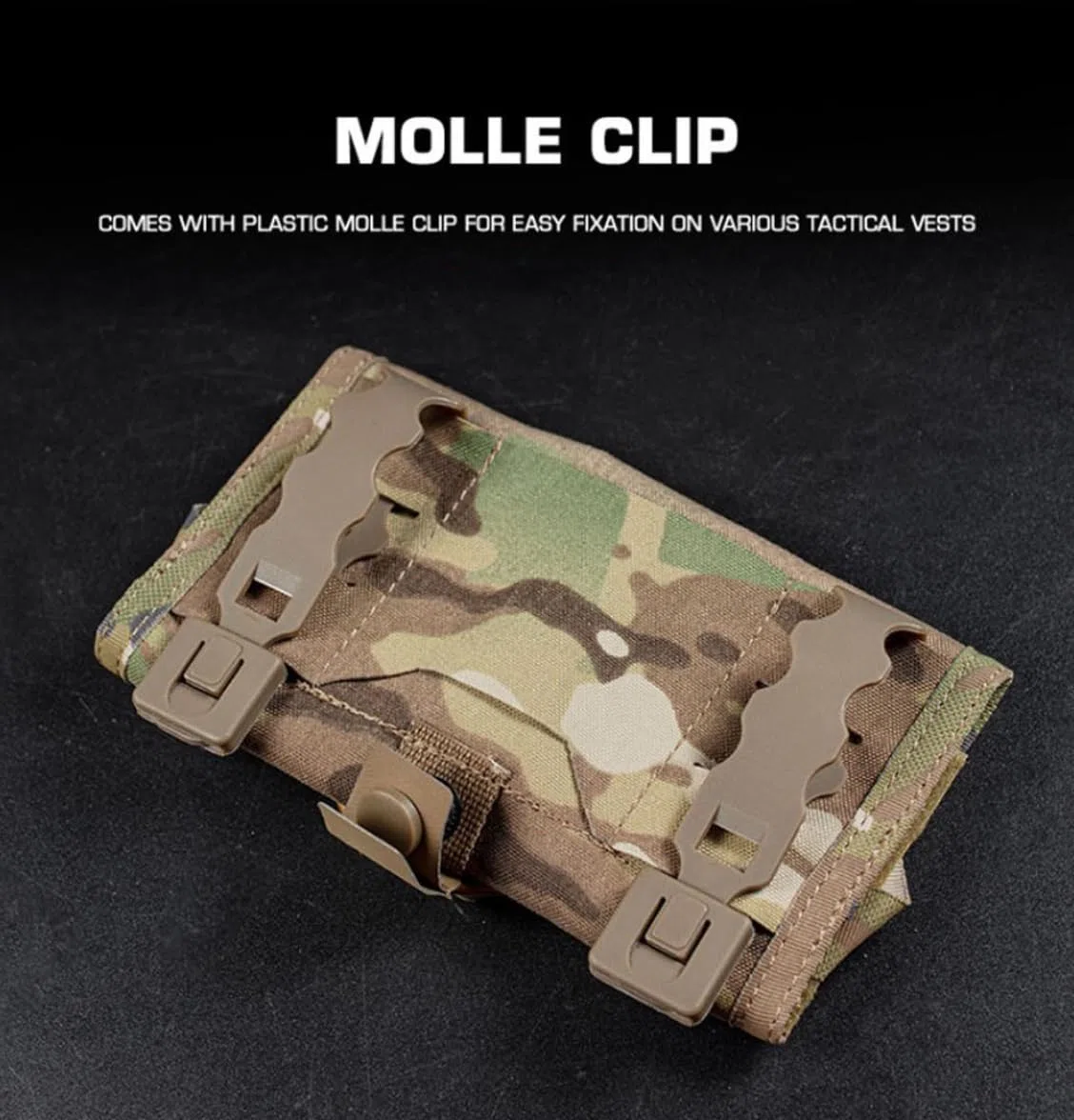 ACEXIER Tactique Pochette de téléphone Portable Molle Paquet de Fonction de Navigation de téléphone Portable pour Airsoft Vest Chest Gear Universal Mobile Phone Rack (Tan)