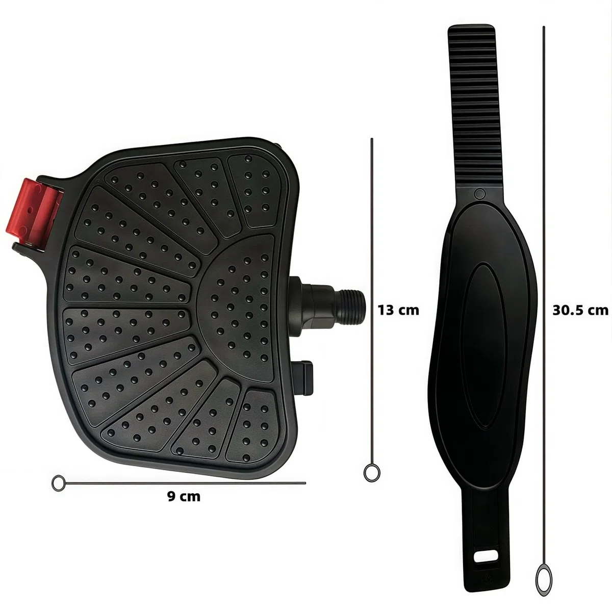 YBEKI Pédales Haut de Gamme pour Vélo d'Appartement - Axes 9/16" & 1/2", Sangles Réglables | Compatibles Peloton/Schwinn/Vélos de Spinning, Antidérapantes