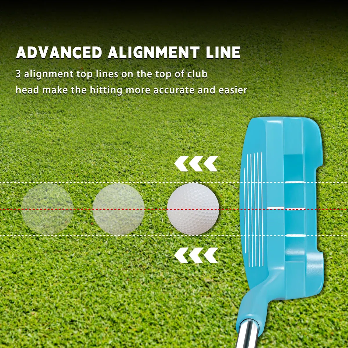 MAZEL Chipper Club Pitching Wedge pour homme et femme, 36/45 degrés – Sauvez les coups du jeu court, main droite