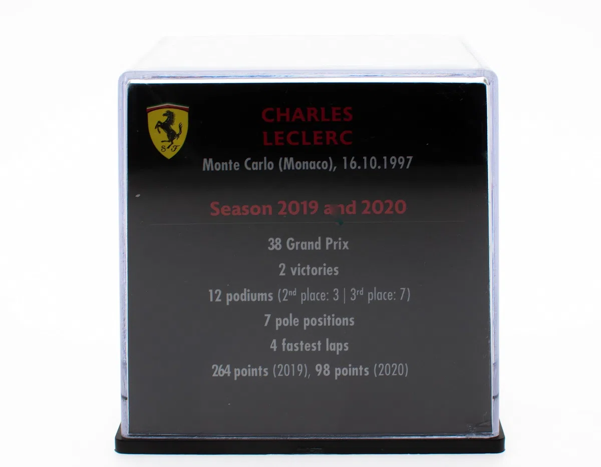 OPO 10 - Casque de Formule 1 Compatible avec Ferrari F1 : Charles Leclerc 2021 - échelle 1/5 - CAS03