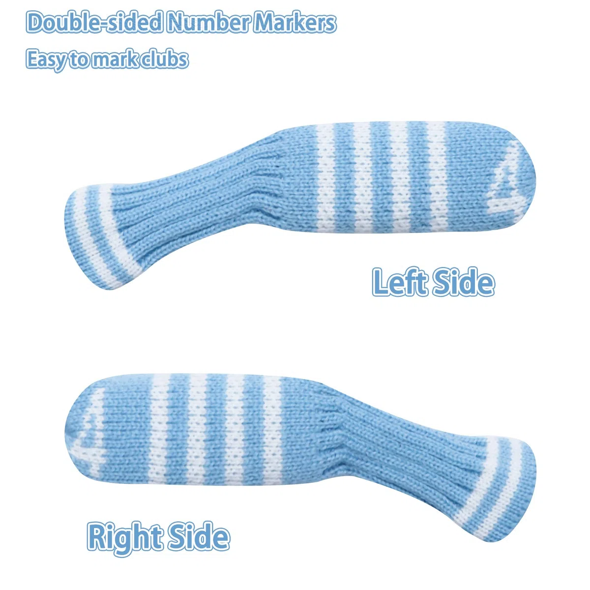 LeFeng 10pcs Knitted Golf Iron Head Covers 3-9/A/P/S Set - Lightweight and Durable Material - Multiple Patterns Golf Club Head Covers - Fit Well for Callaway Ping Taylormade Cobra Etc.