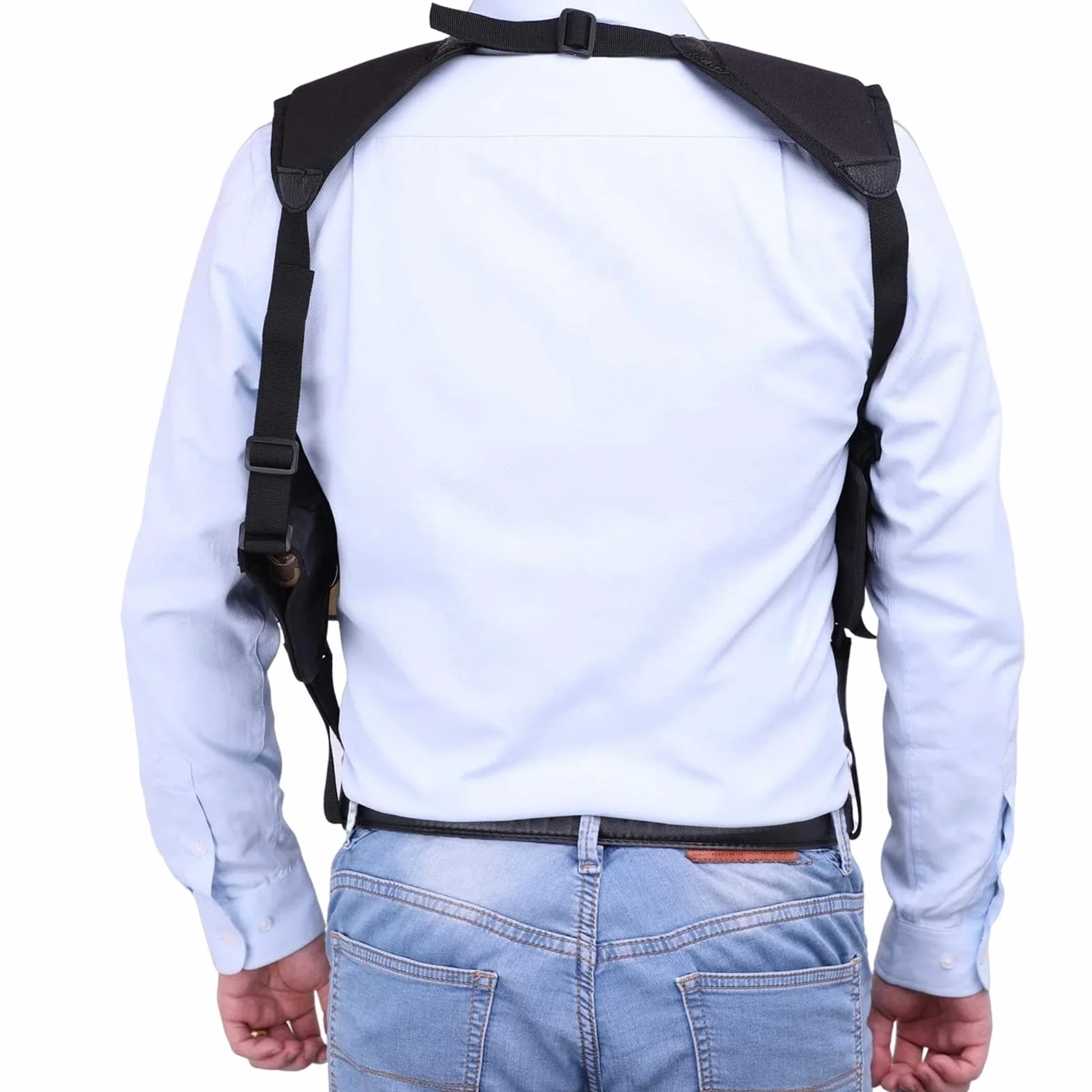 ZONSUSE Holster Epaule,Vertical Épaule Holster,Etui à Pistolet Dissimulé, Sangle Réglable avec Poches pour Magazines pour Pistolet Airsoft Police Entraînement Autodéfense Chasse