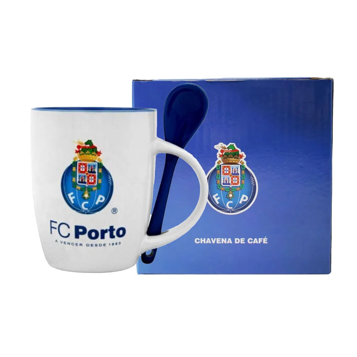 Porto Dragões Coffret cadeau tasse et cuillère en céramique avec blason de football officiel