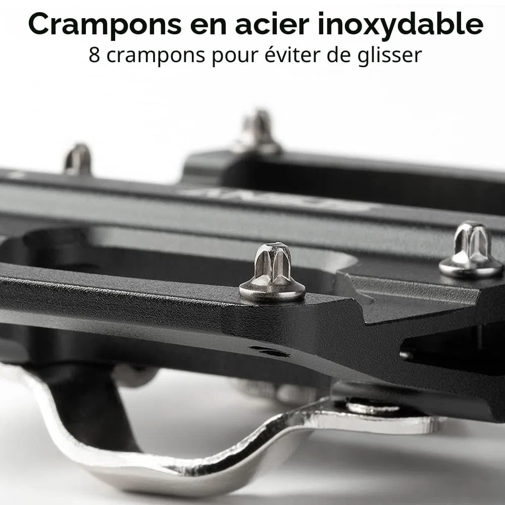 SPD Pédales de vélo 2 en 1, en Aluminium CNC, antidérapantes, pour BMX, VTT, Trekking, vélo de Route, axe 9/16"