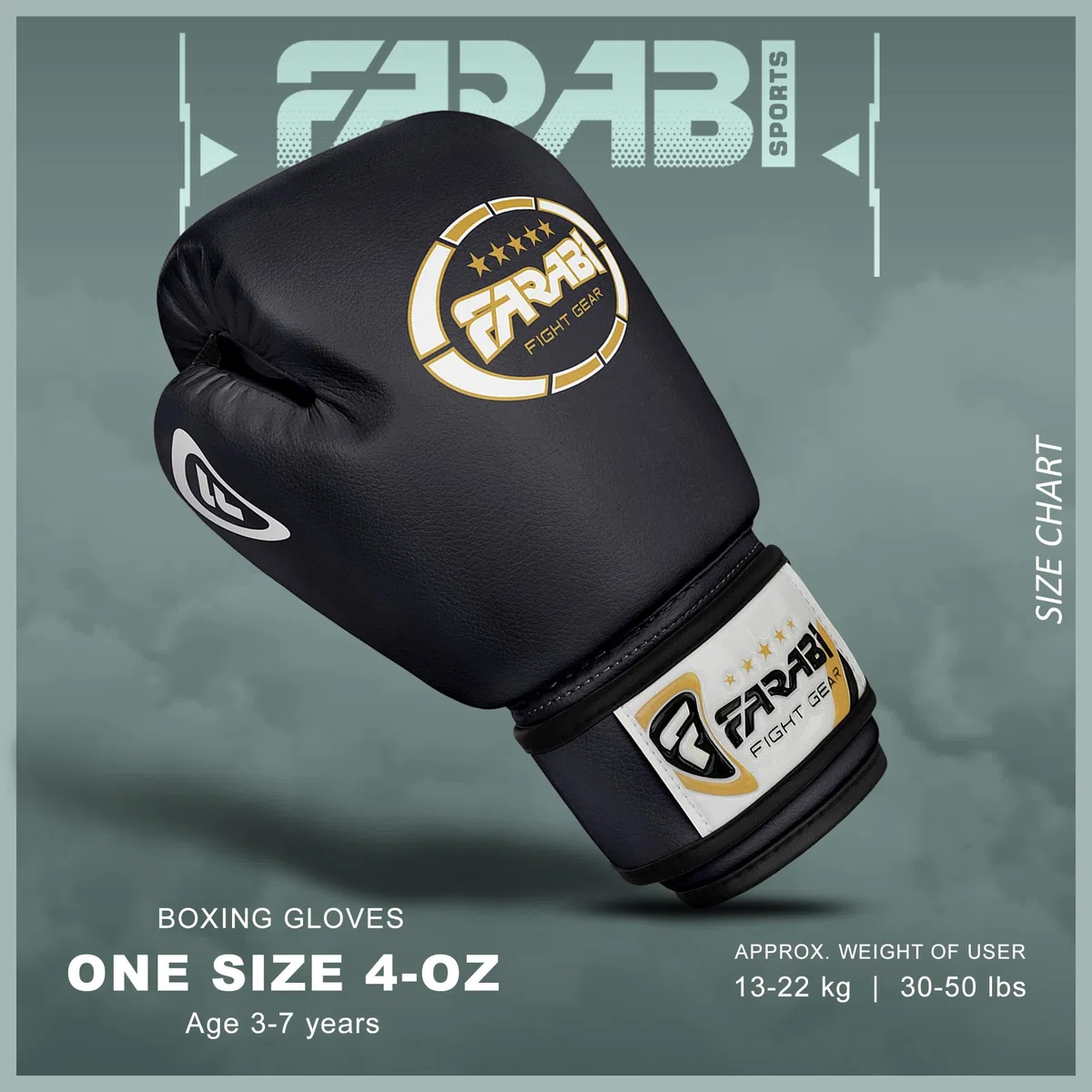 Farabi Sports Gants de Boxe Enfant 4oz 6oz 8oz – Gants Junior pour Muay Thai, Kickboxing, Sparring & Entraînement sur Sac de Frappe