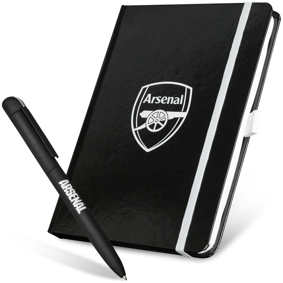 Arsenal F.C. Ensemble de papeterie avec carnet ligné et stylo à bille, fournitures de papeterie, fournitures de bureau, cadeaux de Noël pour homme