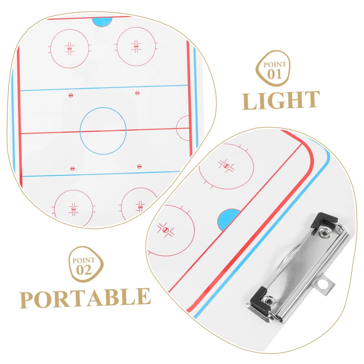 Planche de Hockey sur Glace - Cadeau de Basket-Ball - Cadeau pour Tableau Blanc - Hockey - Planche de Serrage utile - Planche d'entraînement de Sport - Tableau PVC