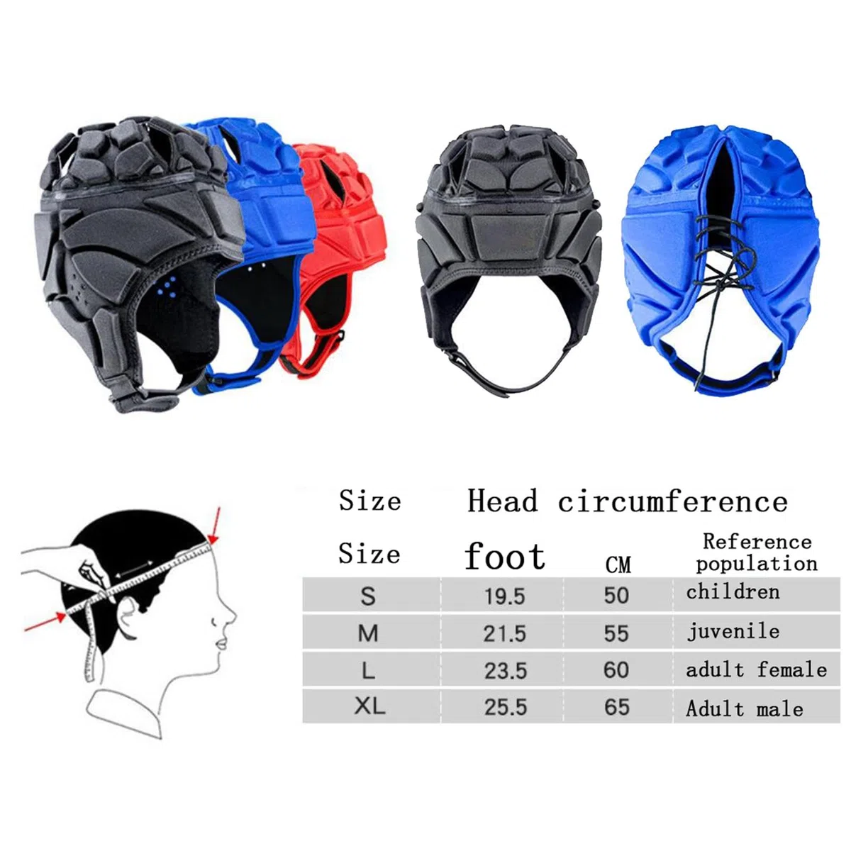 Casque de Rugby Couvre-Chef Scrum Cap Hockey Head Protector Protect Hat