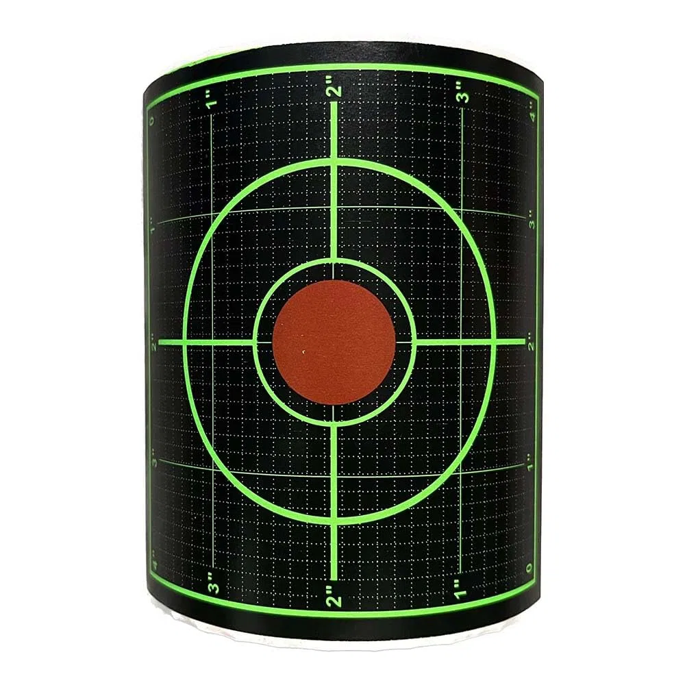 200 pièces Cibles de tir Autocollantes avec disques de tir réactifs Verts fluorescents Cibles en Papier 10,2 cm pour Les Exercices de tir au Fusil, au Pistolet et au Pistolet BB Airsoft